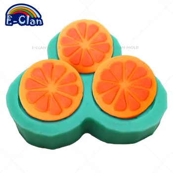 Сделай сам Оранжевая силиконовая форма для мыла для торта, пудинга, мыловарения, 3 Оранжевые формы для мыла ручной работы, Шоколадная форма S0075CZ