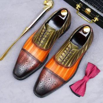 Новые элегантные модельные туфли zapatos de vestir hombre modernos, мужская роскошная повседневная обувь в деловом стиле, мужская