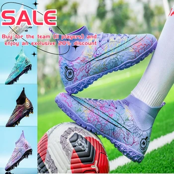 Новая модная профессиональная футбольная обувь Society Для мужчин, кроссовки для мини-футбола для подростков, бутсы для футзала, Большой размер 46