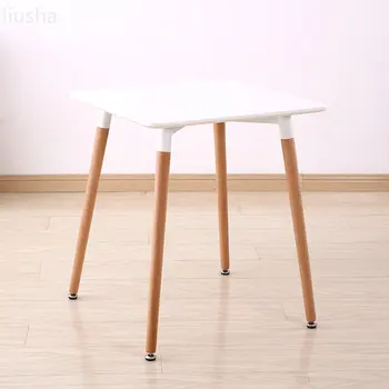 Обеденный стол в скандинавском стиле, модный стол, домашний креативный обеденный стол из массива дерева, обеденный стол в гостиной, ресторанный стол и стулья