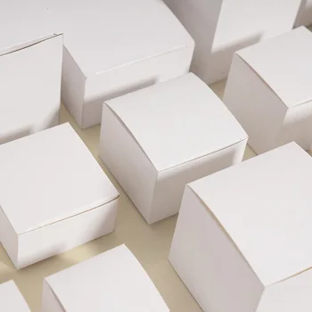 30шт Упаковочных коробок из белой бумаги Коробка для подарков на свадьбу, подарочная коробка для конфет, Подарочная упаковка, принадлежности для вечеринок