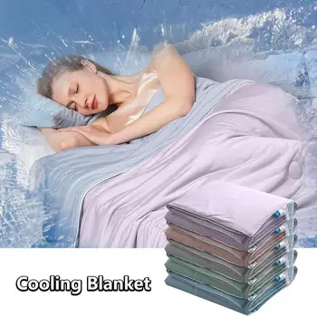 Охлаждающее одеяло для кровати, Мягкое легкое летнее одеяло, кондиционер, стеганое одеяло с двусторонней охлаждающей тканью