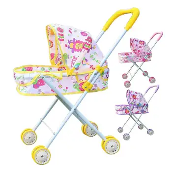 Кукольная коляска, игрушечный семейный комплект, складная детская коляска, мини-коляска, коляски, модель мебели для кукольного домика, подарки на День рождения для детей