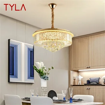 Золотая люстра TYLA, подвесные светильники, постмодернистский роскошный домашний светодиод для гостиной, столовой
