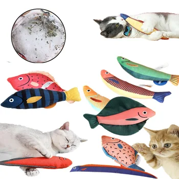 Игрушка-симулятор кошки, дрессировка рыбы, развлечение, Рыба, Плюшевая подушка, взаимодействие с кошкой, Забавная игрушка, аромат для кошки, продукт для домашних животных