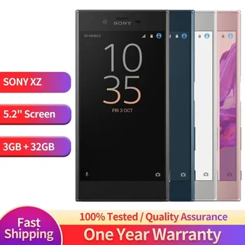 Мобильный телефон Sony-Xperia XZ с четырехъядерным процессором Android, F8331, F8332, 3 ГБ ОЗУ, 64 ГБ ПЗУ, GSM, 4G LTE, 5,2 