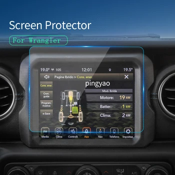 Автомобильная наклейка, Защитная пленка для экрана, Навигационный дисплей, Защитная пленка из закаленного стекла, автомобильный Аксессуар для авто Для JEEP Wrangler 8.4 2023