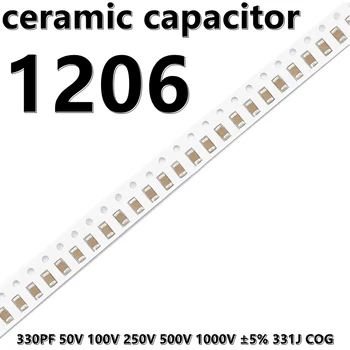 (50шт) 1206 330PF 50V 100V 250V 500V 1000V ±5% Керамические Конденсаторы 331J COG 3216 SMD