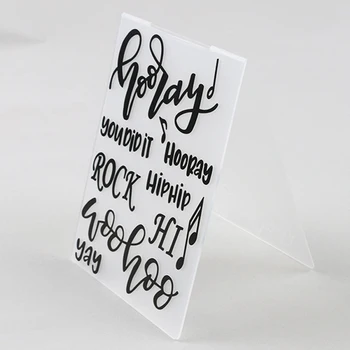 Шаблон папки с пластиковым тиснением ROCK Phrase для поделок в стиле скрапбукинга, изготовления открыток для фотоальбомов Ручной работы