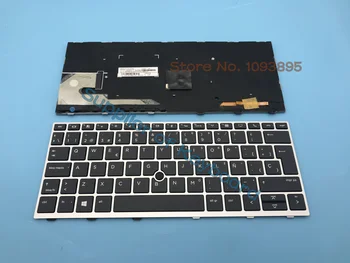 НОВИНКА для ноутбука HP EliteBook 730 G5, 735 G5, 735 G6, 830 G5, 836 G5 Латино-Испанская клавиатура в Серебряной Рамке С подсветкой