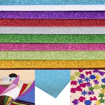 10шт Флэш-Плотная Губчатая Бумага С резиновым порошком EVA Foam Paper Поделки из бумаги для Скрапбукинга Цветной Декор Оригами