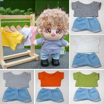 10 см 15 см 20 см детская одежда толстовка футболка набор кукольных фигурок 10 см хлопковая кукольная одежда без атрибутов кукольная одежда