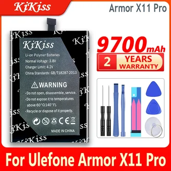 Аккумулятор высокой емкости KiKiss емкостью 9700 мАч для аккумуляторов мобильных телефонов Ulefone Armor X11 Pro