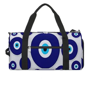 Спортивная сумка Mandala Evil Eye, спортивная сумка с обувными глазами, мужская сумка выходного дня на заказ, винтажная сумка для багажа, сумка для фитнеса