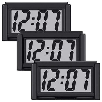 3 Штуки Мини-автомобильных часов Часы на приборной панели автомобиля Время на приборной панели автомобиля грузовика Электронные цифровые часы автомобиля