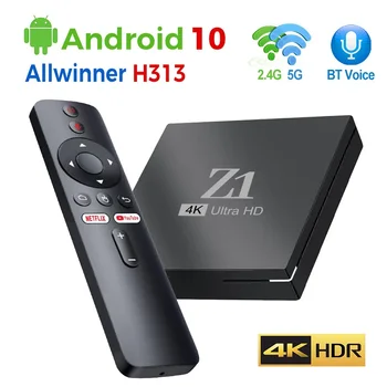 Z1 Smart ATV BOX Allwinner H313 ATV Android 10 TV Box с ТВ-приложениями BT5.0 Двойной WiFi 100 Lan 8K 4K видеоуправление 3D телеприставка