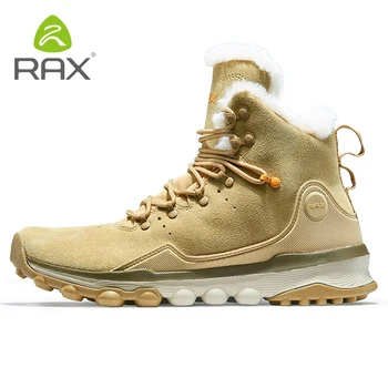 Rax-Теплые зимние ботинки Для мужчин и женщин, Флисовая походная обувь, Спортивная горная обувь, Непромокаемые ботинки для ходьбы