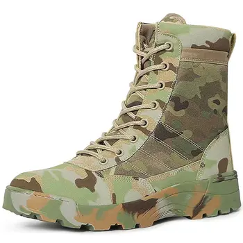 Камуфляжные Тактические военные ботинки, мужские ботинки, армейские ботинки для десанта, армейские ботинки для спецназа, Мужская рабочая обувь, Уличные походные ботильоны