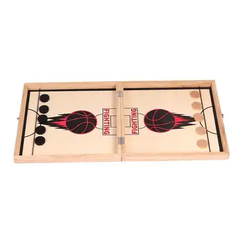 Деревянная складная и портативная настольная игра в деревянный хоккей Веселая и интерактивная настольная игра Battle Sling Hockey для детей