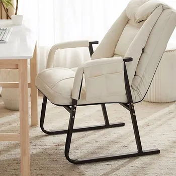 Портативное Эргономичное игровое кресло Бежевая подушка для спинки Компьютерное офисное кресло Подлокотники Cadeira Наборы садовой мебели