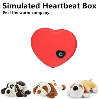 Коробка с имитацией сердцебиения для щенка, Тренировка поведения при сердцебиении питомца, Плюшевый питомец, удобное прижимание, Снятие тревоги, Снотворное