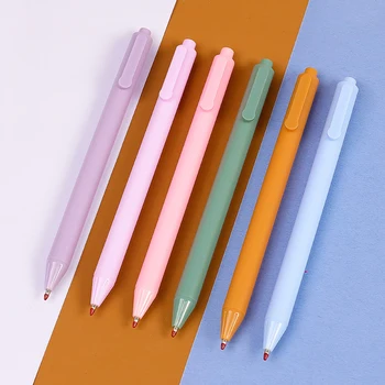 Симпатичная гелевая ручка Morandi ярких цветов, письменные принадлежности для школьного офиса, канцелярские принадлежности 0,5 мм, черные ручки для подписи, чернильная ручка