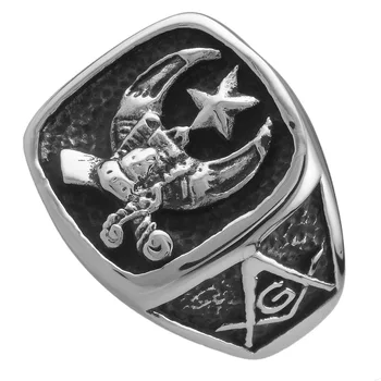 Кольцо из нержавеющей стали в стиле панк-рок, кольцо со звездой на палец для мужчин и женщин, винтажные украшения