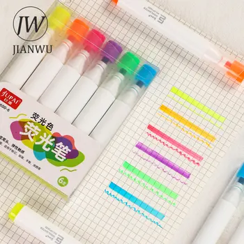 jianwu 6 шт. /компл. простое творчество кавайная защита для глаз маркер ручки для куриных журналов милый маркер kawaii канцелярские принадлежности