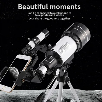 150X Профессиональные астрономические телескопы для начинающих астрономов с камерой Bluetooth, Телескоп для телефона, Астрономическая Луна, Звезды