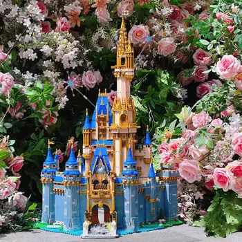Новые 4837шт кирпичи замка принцессы 43222 Строительные блоки Отпразднуйте 100-летие замка Игрушка для детей на День рождения Рождественский подарок
