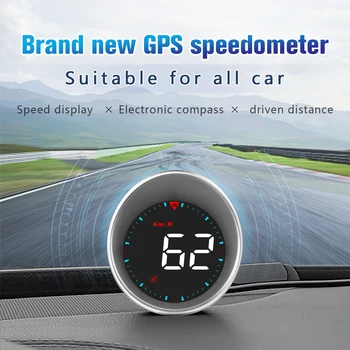 OBD G5 GPS HUD Умный Цифровой Измеритель Скорости, Пробега, Превышения Скорости, Автосигнализация, Головной Дисплей Для Всех Автомобилей, Универсальный Проектор Компаса