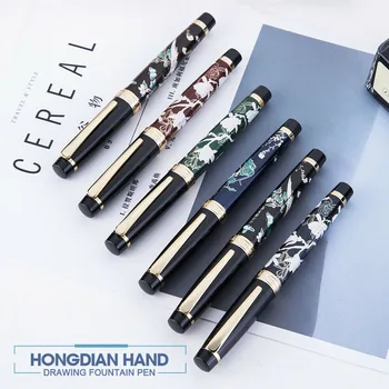 Перьевая ручка для рисования от руки HongDian, перо сороки, офисные чернила для письма, канцелярские принадлежности, школьные принадлежности, подарочные ручки для студентов