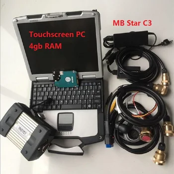 MB Star C3 Новейший программный мультиплексор диагностики жесткого диска с полными кабелями для ноутбука Panasonic CF-30 Touch Sreen CF30 90% Новый
