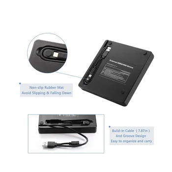 USB 3.0/Type-C Тонкий внешний DVD RW Привод для записи компакт-дисков, устройство для чтения, проигрыватель оптических приводов для портативных ПК