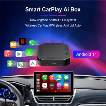 CarPlay AI Box 32G Android 11.0 Поддержка CarPlay Беспроводная CarPlay Wireless Android Auto, YouTube, Netflix, Скачать приложение